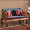 周家庄 周家庄红木家具非洲花梨（学名：刺猬紫檀）沙发实木沙发客厅组合布艺沙发罗汉榻罗汉床 红色