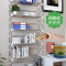 现代简约家用客厅经济型不锈钢书架置物架组合简易落地式书柜 14MM-45长六层