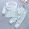 贝乐咿 0-3-6-9个月婴儿两件套开衫系扣宝宝纯棉套装 7484粉色 80#(建议身高72-80cm)