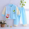 贝乐咿 0-3-6-9个月婴儿两件套开衫系扣宝宝纯棉套装 66#(建议身高59-66cm) 7483蓝色