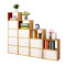 自由组合带书柜书架落地简约现代置物架小柜子创意简易书架储物柜收纳柜 5层红叶枫木色