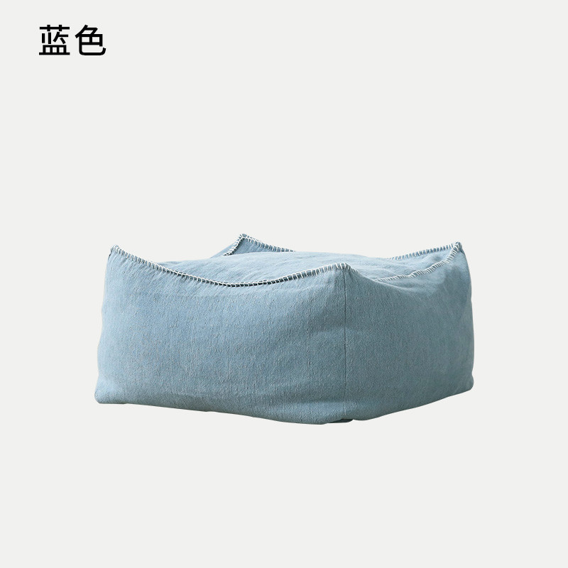 北欧小型懒人沙发榻榻米豆腐块现代简约卧室迷你小沙发_5 蓝色