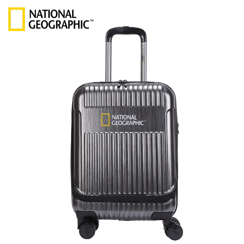 National Geographic国家地理登机箱万向轮旅行箱密码锁行李拉箱 20寸 黑色