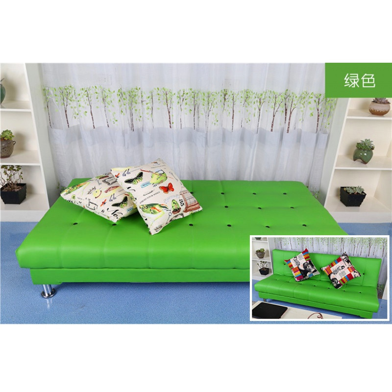 小户型沙发床1.2/1.5米1.8米可折叠简易单人双人三人客厅书房沙发_7 皮革青