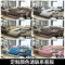 大小户型布沙发可拆洗布艺沙发简约现代客厅家具转角组合沙发_7 墨绿色