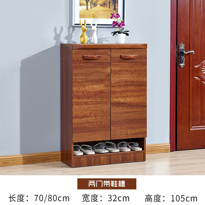 淮木实木色鞋柜简约现代中式玄关柜厅柜多功能大容量多层阳台储物柜N长140*厚32*高105 N长70*厚32*高105厘米