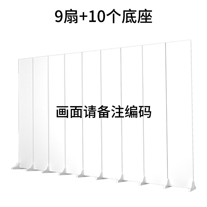 淮木屏风隔断客厅装饰折叠实木中式玄关简约现代双面布艺房间移动折屏10扇防透+11个底座1. 9扇防透+10个底座1.8米高X3.6米宽