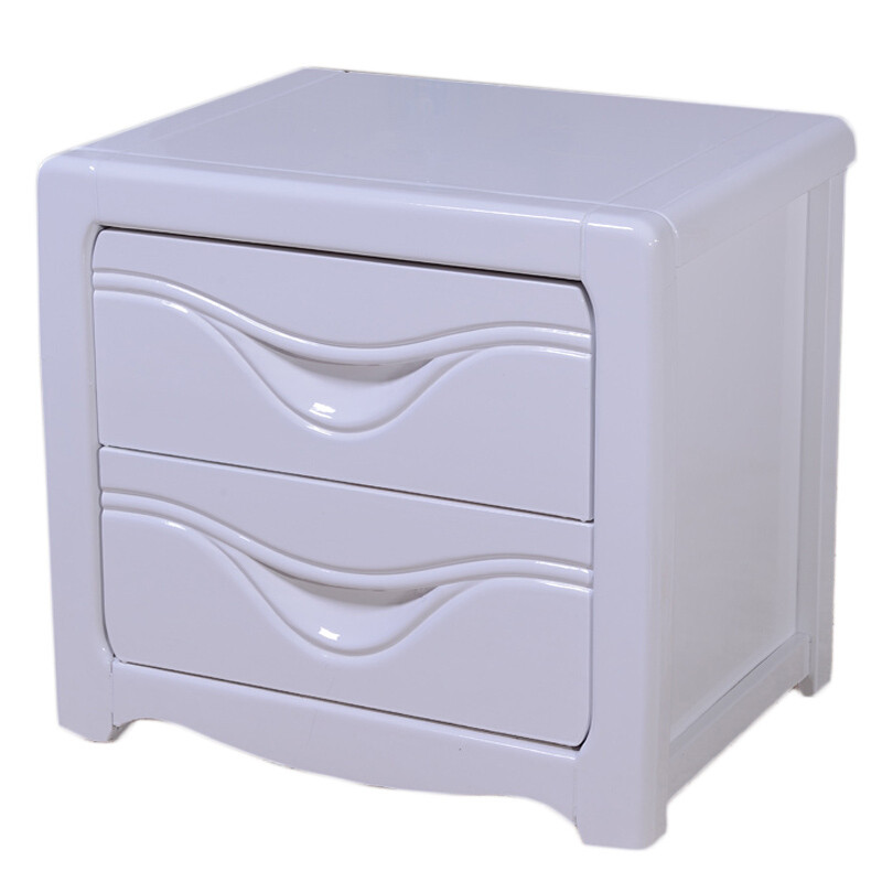 淮木床头柜橡木简约现代中式实木储物柜收纳柜床边柜整装柜子胡桃色整装 白色