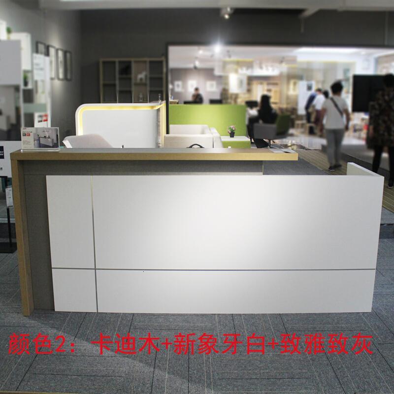 淮木公司前台接待台迎宾台收银台吧台柜台简约现公桌_5 2.4*0.6左