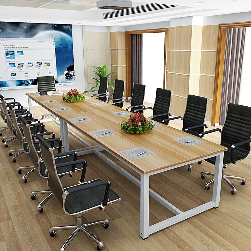 淮木新款简约现代大班台会议桌办公桌会议长桌长方形培训桌会议桌_1_1 长180宽80高75