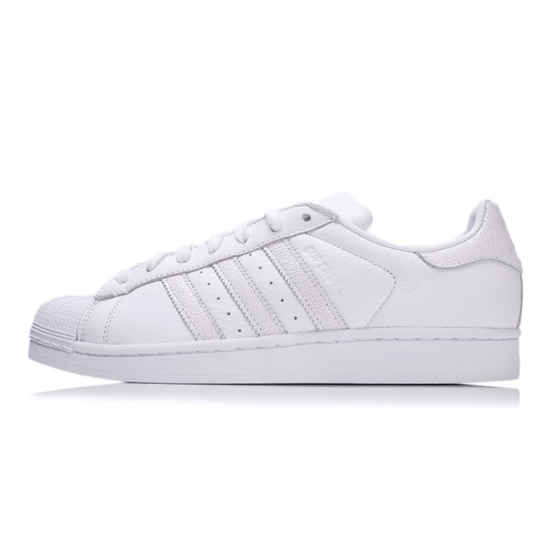 ADIDAS阿迪达斯三叶草SUPERSTAR贝壳头休闲运动板鞋BZ0184 亮白/亮白/亮白 36.5