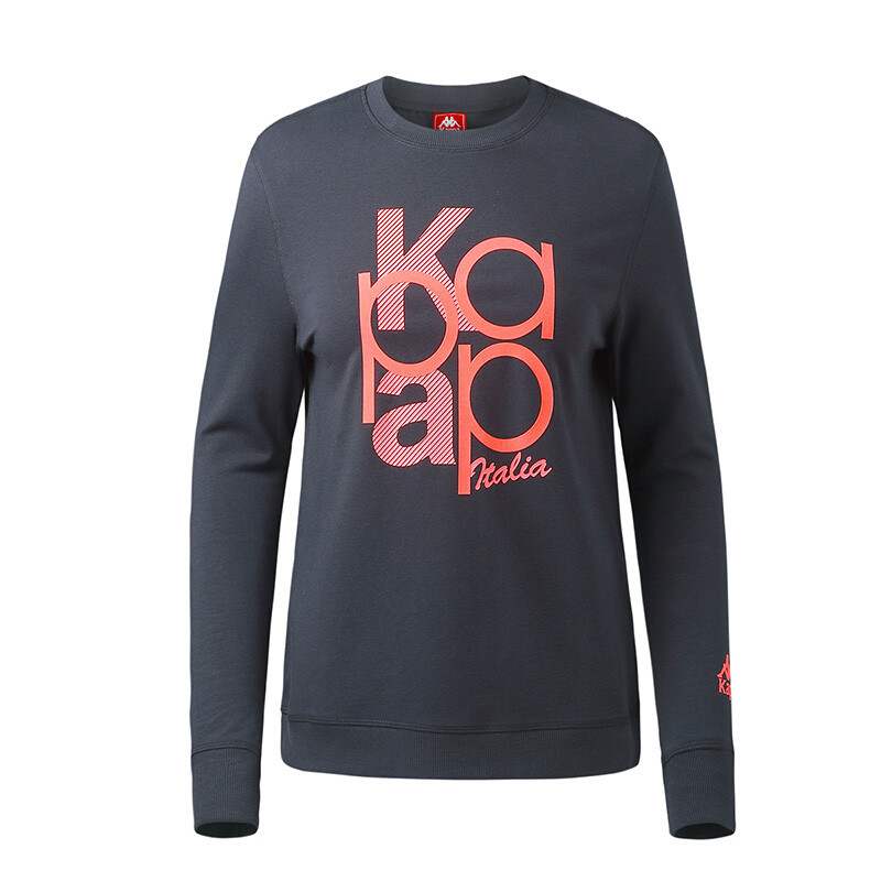 KAPPA/卡帕专柜女子运动服款休闲套头无帽卫衣|K0722WT13 M(成人） 深铁灰K0722WT13-131