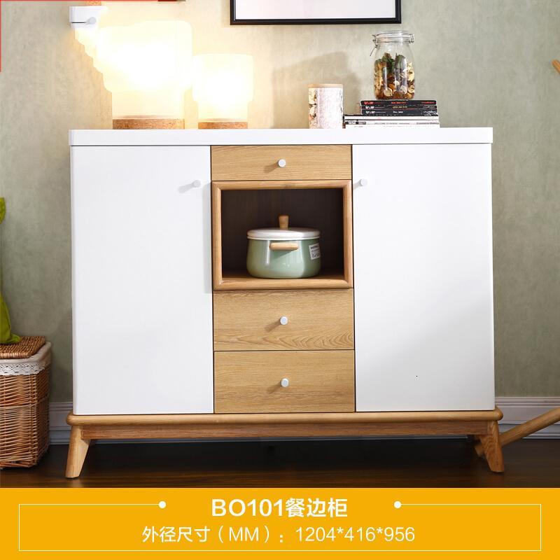 淮木北欧餐边柜现代简约实木双储物柜时尚餐厅收纳柜BO101餐边柜双_1 BO101餐边柜
