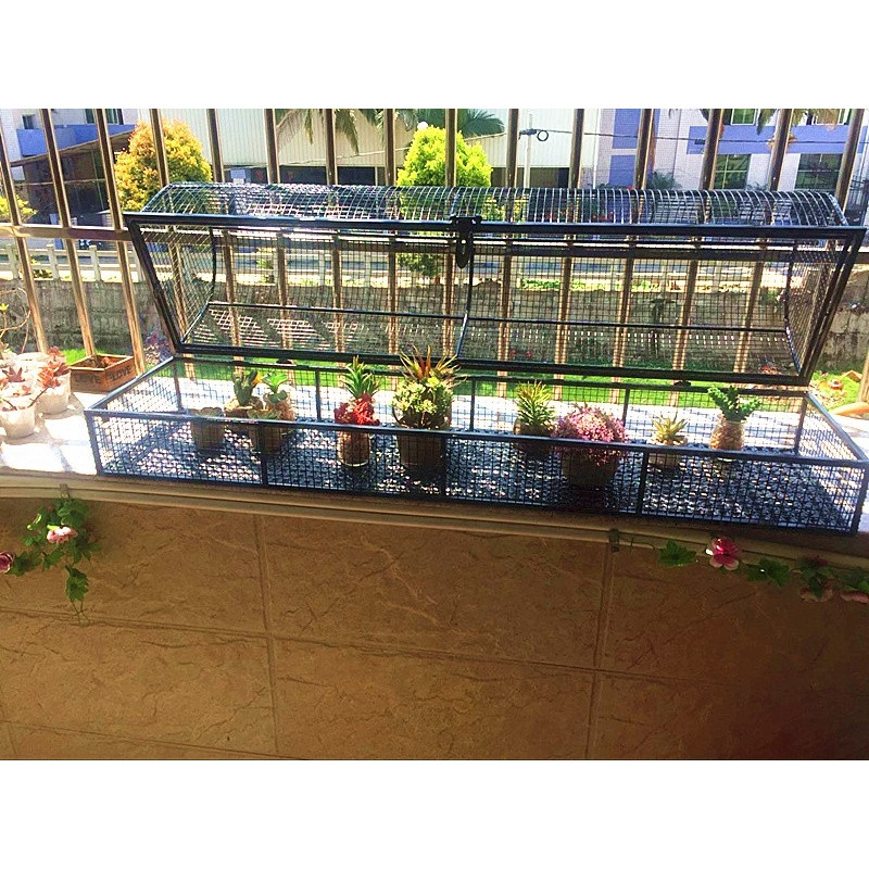 新款防鸟防老鼠多肉花架阳台悬挂栏杆花架窗台花架_7 长120宽30高度38白色