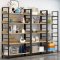 淮木创意钢木书架置物架隔断客厅陈列柜储物架展示架落地墙壁架子铁艺主图组合2.4米长*182 3层60长*30深*108高【加厚款】颜色请留言