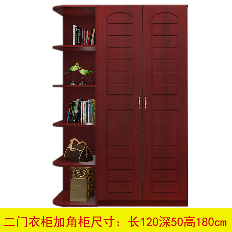 淮木简易简易衣柜欧式多开立体家具宝宝风格公寓容量抗压经济型衣柜推拉简约现代经济型组装4白色 2门+角柜