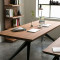 新款创意美式乡村loft工业风格家具实木餐桌工作会议桌咖啡桌设计师长条桌 160*70*75