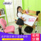 创星光明PK园迪童年小学生纯实木学习桌手摇升儿童学写字桌书桌_6 120CM宽挡书条+粉或蓝色椅子