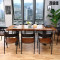 新款创意美式复古铁艺餐桌工业风格长方桌子实木家具大工作台办公会议桌 榆木5公分每平方加500元
