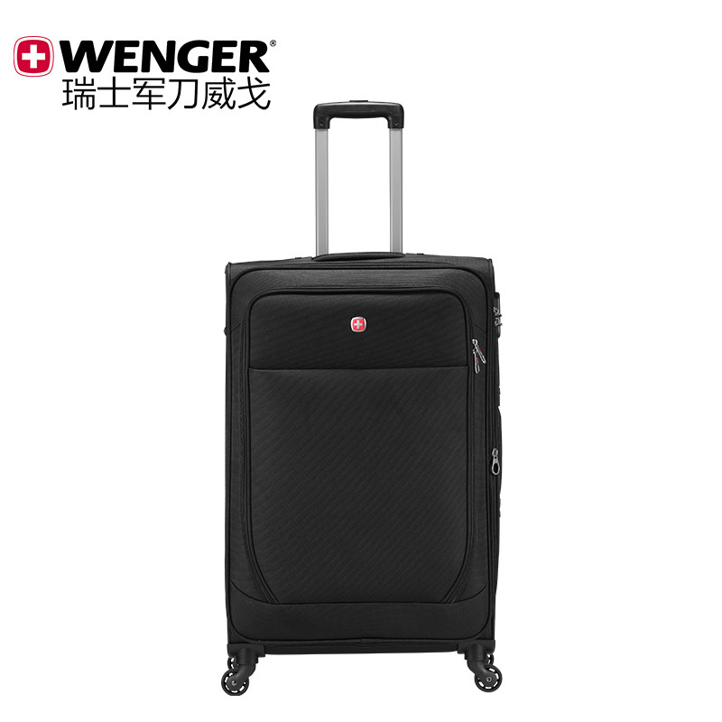 瑞士军刀威戈swissgear拉杆箱万向轮28寸行李旅行箱软箱男qc_1 28寸 型格黑色