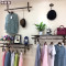 服装店衣架展示架上墙壁挂铁艺童装女装店货架服装陈列架欧式复古_6 【如图5件套】长360厘米