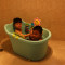 儿童洗澡桶宝宝澡桶加厚塑料保温可坐躺大号婴幼儿小孩泡澡桶盆 粉色+洗头帽+水勺+花洒