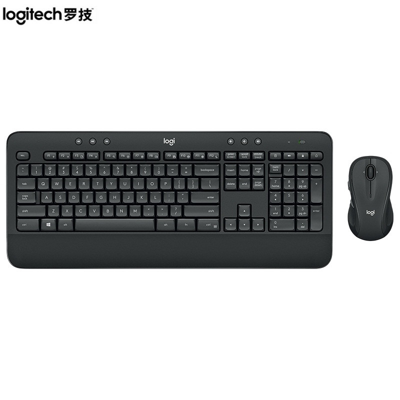 罗技（Logitech） MK545无线键鼠套装 黑色 防泼溅 优联 舒适掌托 mk545无线键鼠套装