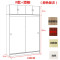 推拉移衣柜实用木质柜2板式定制整体组装卧室简约现代经济型F+顶柜颜色备注默认浅胡桃2 D+顶柜颜色备注默认浅胡桃
