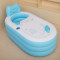 达高斯充气浴缸泡泡浴泡澡桶汗蒸桑拿房浴箱汗蒸熏蒸机洗澡桶 大号蓝色