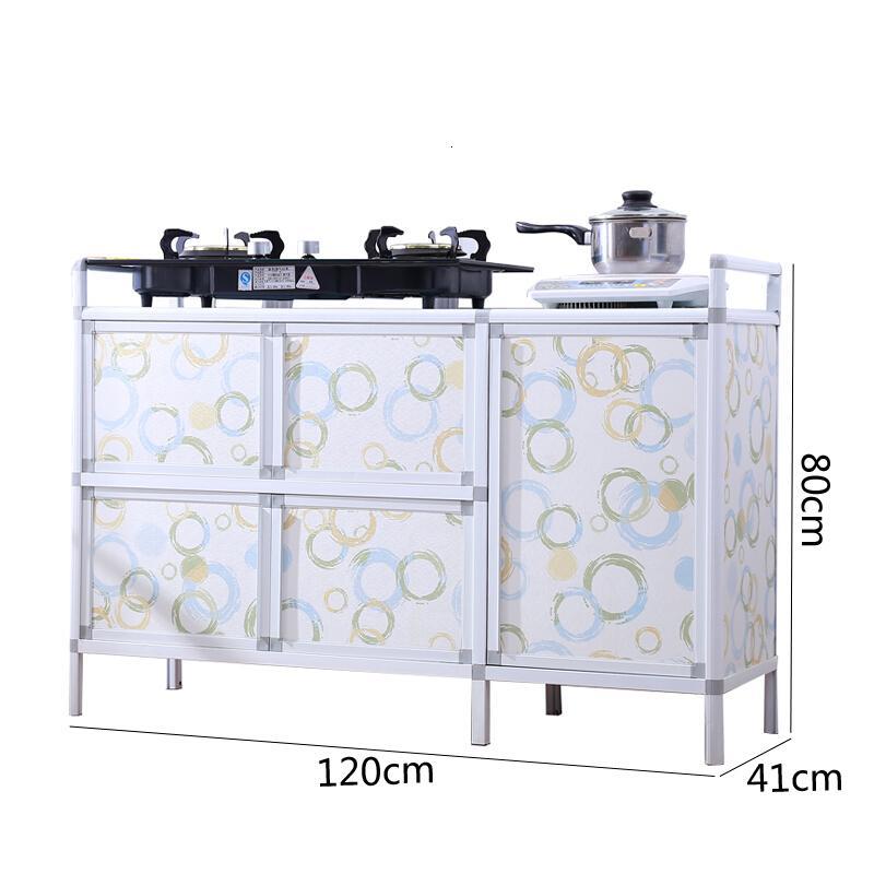 碗柜厨房橱柜简易柜子储物柜茶水柜收纳柜置物柜餐边柜组装经济型长90*宽41*高80左边泡泡_7 长120*宽41*高80右边泡泡款米柜