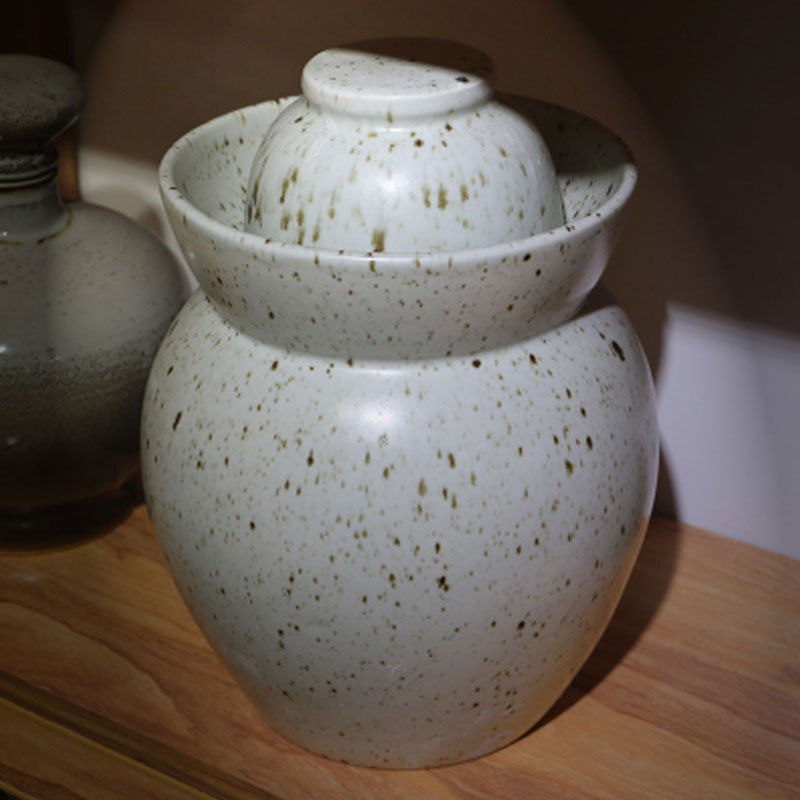 泡菜坛子家用加厚非玻璃泡菜坛四川腌菜储物清仓大号密封罐酵素桶多色多款多功能生活日用收纳用品_9 亚光鹧鸪斑大号