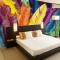 大型壁画3d欧式墙纸床头餐厅卧室客厅背景墙壁纸3D羽毛壁画_2_1 高档无缝真丝（整幅）