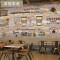 3D复古怀旧砖纹咖啡店墙纸英文海报无缝大型壁画书吧网咖餐厅壁纸_6 无缝闪银纤维布（整张）