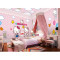 大型hellokitty主题公主房女孩卧室壁纸3D墙纸儿童房凯蒂猫_1 时尚艺术宣绒布（拼接）