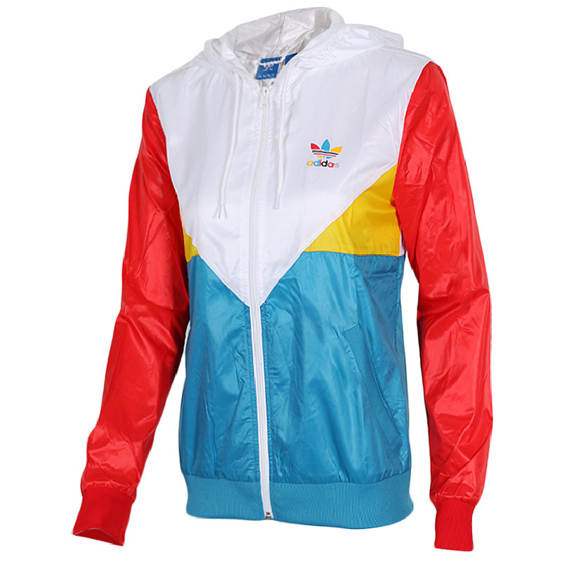 adidas阿迪达斯三叶草女装外套秋季薄款防风衣运动服透气夹克AZ7157 M/36(170-84) AZ7157