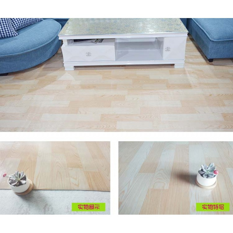 幼儿园地板胶pvc地胶卡通地板革塑胶地板儿童家用房耐磨防滑塑料_5 默认尺寸 米白色白木纹加厚