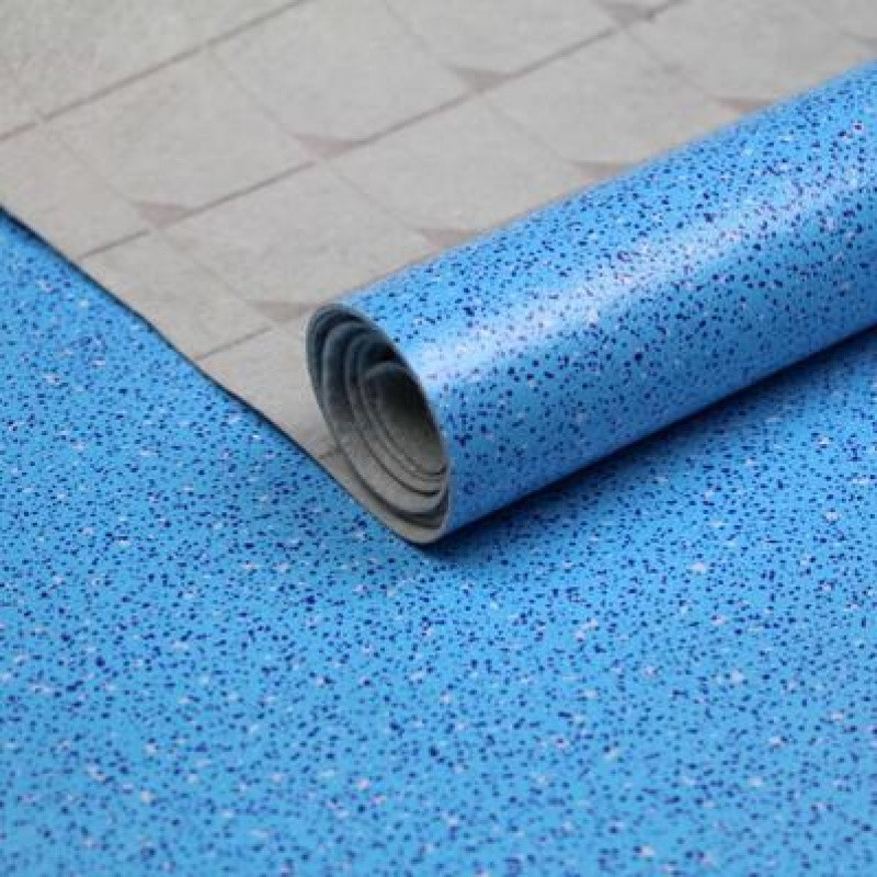 加厚地板革家用PVC地板纸地贴纸防水防滑塑料地毯地板胶耐磨塑胶_5 默认尺寸 孔雀蓝大理石蓝色