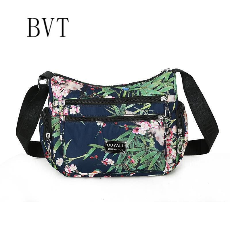 BVT2017新款防水尼龙包女包单肩斜挎包女士牛津布包妈妈包布包 竹鸟