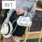 BVT2017新款女包欧美时尚手提包印花单肩斜挎包小锁扣包包 白色