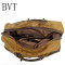 BVT男士疯马皮欧美手提旅行包大容量潮帆布休闲个性单肩斜挎行李包 黑色