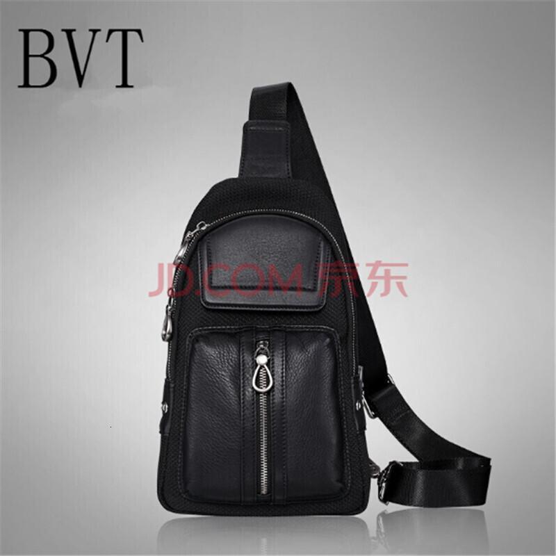 BVT防水牛津布胸包运动胸前包时尚男包斜挎包潮流男包单肩包简约背包黑色_6 默认颜色