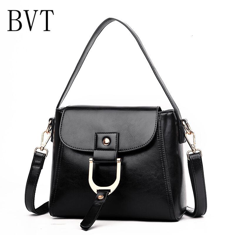 BVT手提女包时尚牛皮戴妃包包斜挎包软皮女士小方包休闲单肩包_6 黑色