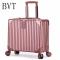 BVT铝框拉杆箱18寸万向轮登机箱TSA海关锁密码箱16寸空姐旅行箱_0 默认尺寸 玫瑰金18寸