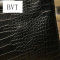 BVT信封包文件包手拿包男士单肩斜跨包手抓包鳄鱼纹手包黑色 默认颜色