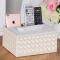 皮质纸巾盒客厅抽纸盒欧式家用时尚创意小号木制遥控器桌面收纳盒杂物收纳卧室客厅纸巾盒生活日用_2 雅致酷炫【3格】