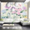 唯美温馨花朵创意婚房背景墙纸艺术美式壁纸卧室客厅大型壁画墙布_6 进口环保无纺布（拼接）
