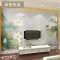 定制电视背景墙纸壁纸客厅现代中式荷花壁纸大型壁画墙布影视墙