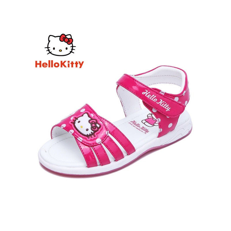HELLOKITTY凯蒂猫女童凉鞋儿童皮凉鞋公主凉鞋2017夏季新款小童韩版女夏K762 32 粉红