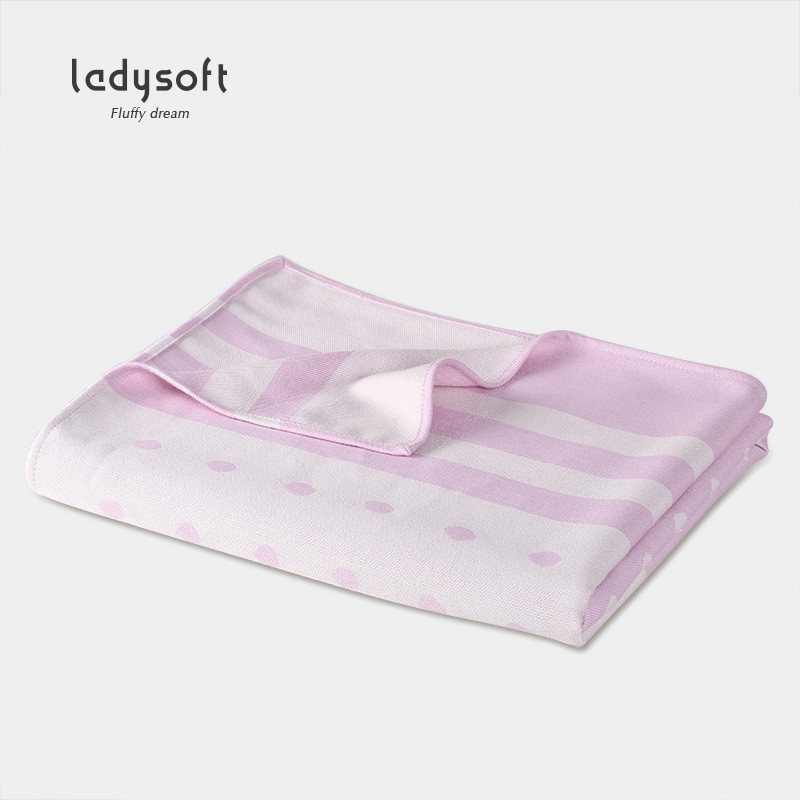 ladysoft家居 新品竹纤维针织空调毯150*200cm夏凉毯 粉紫色 150*200cm