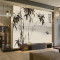 无缝中式3d个性定制壁画客厅沙电视背景墙水墨山水竹子墙纸壁布 无缝真丝布（整张）